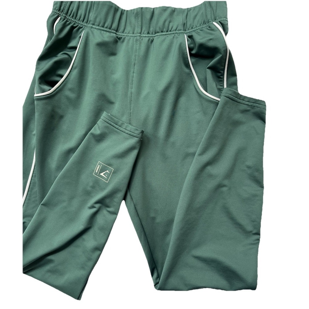 Gymshark Pants Womens Small Green White Pull On Jogger Performance Flex‎ Stretch